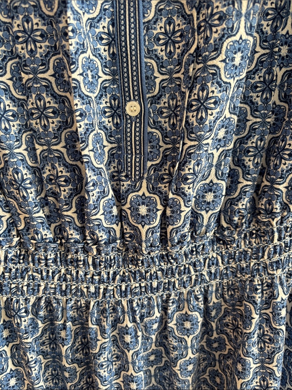 Max Studio Blue Printed Tiered Dress Like. New - Picture 3 of 5